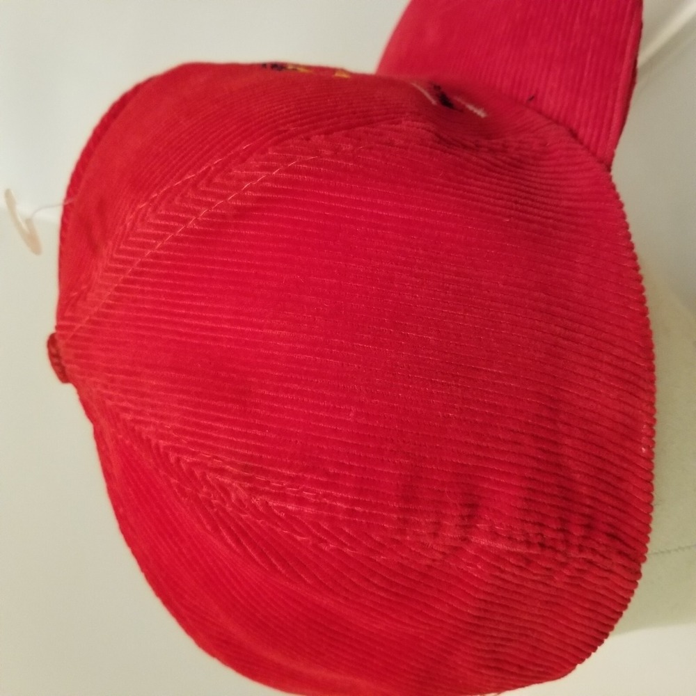 Vintage Desert Storm VICTORY WElcome HOME TROOPS Corduroy SnapBack Strap Red Hat - Picture 12 of 14